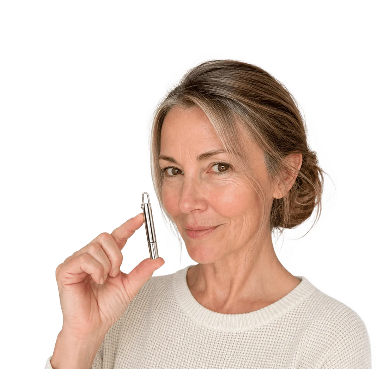 Woman holding the Herbal Air Device